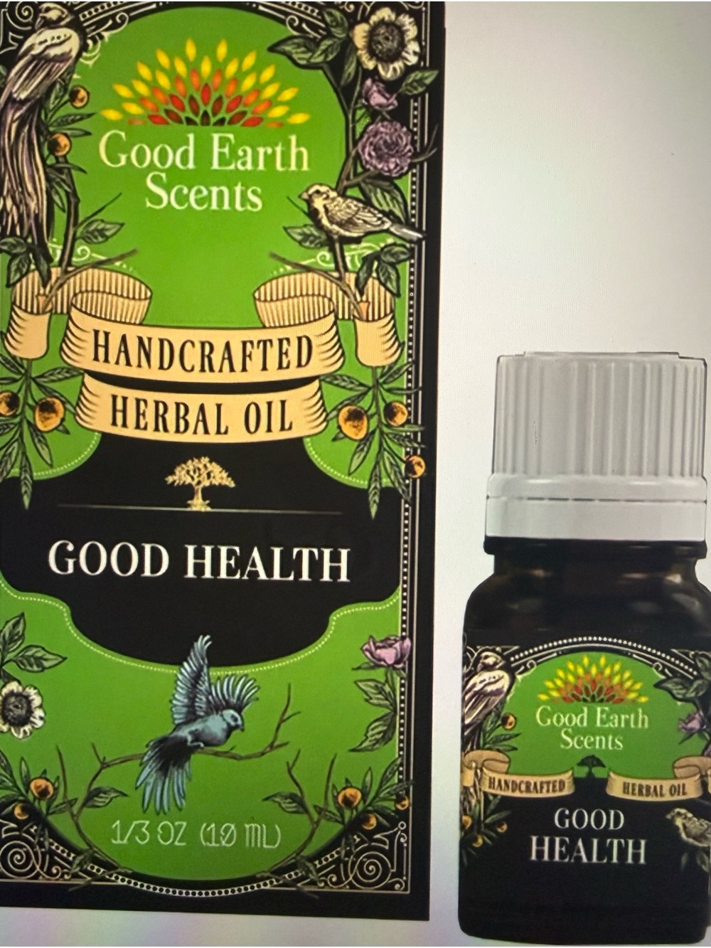 Good Earth Scents Good Health Handcrafted Herbal Oil - Green